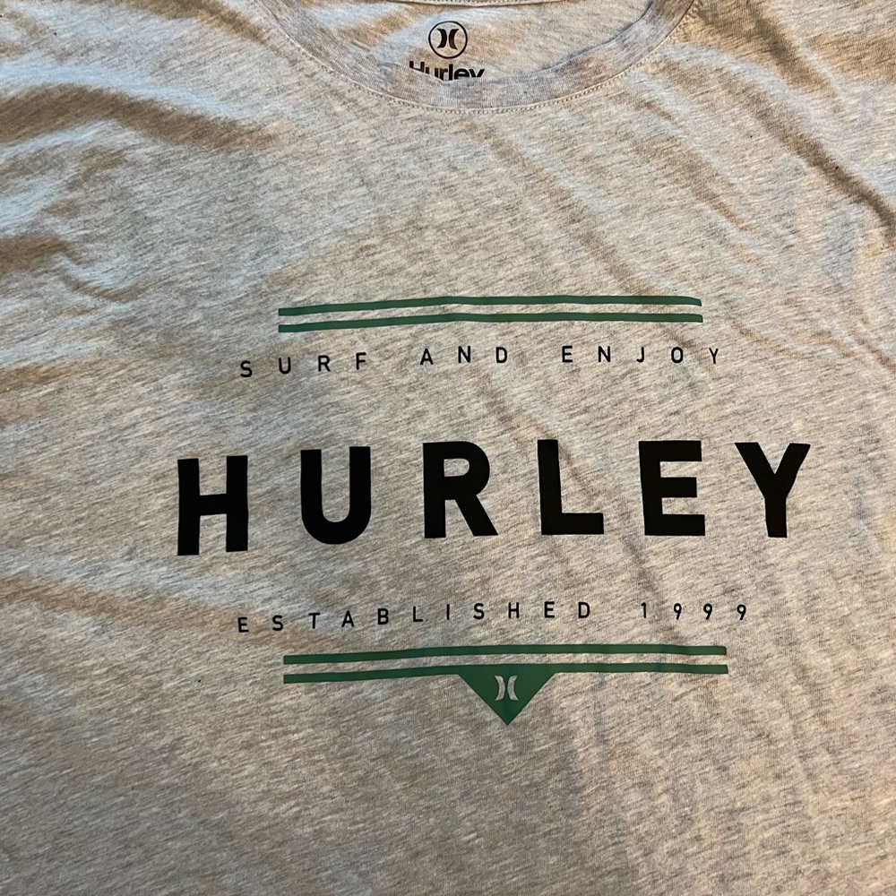 NWOT Hurley Men’s XXL Heather Gray Tee - Picture 3 of 5